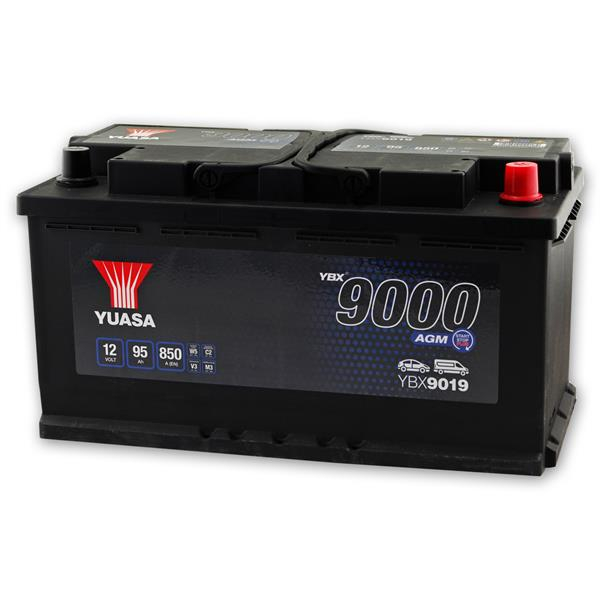 YUASA YBX9019 Starterbatterie 12V 95Ah 850A (EN) AGM Start-Stop