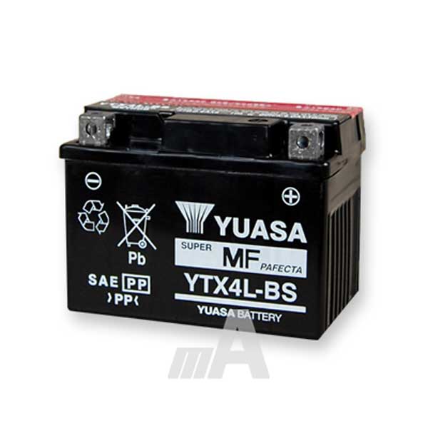 YUASA YTX4L-BS Motorradbatterie 3Ah 50314