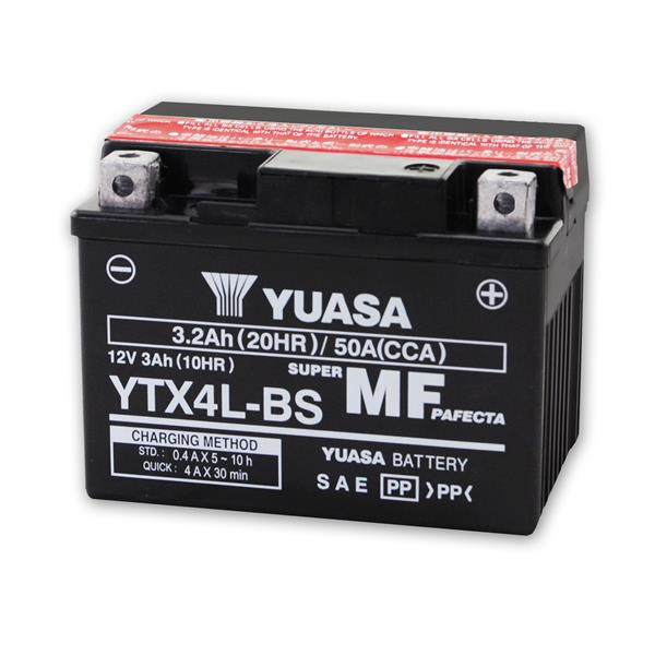 Yuasa MF AGM YTX4L-BS Roller-Batterie 12V 3Ah