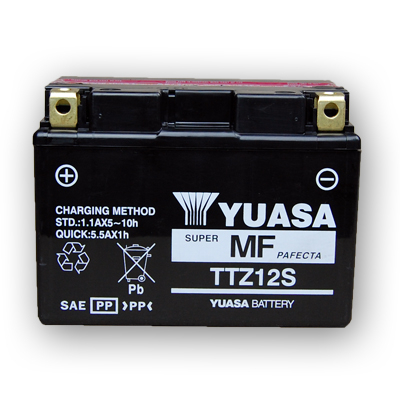 Yuasa TTZ12S Motorradbatterie – 12V, 210 CCA, VRLA, Langlebig
