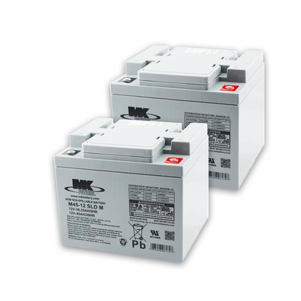 2 Stück MK Battery M45-12 SLD M -X 12V 45Ah (C20) Cyclic AGM 2